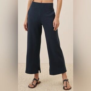 Pact Organics Airplane Wide Leg Pant Casual Stretch Cropped High Waisted Size XS